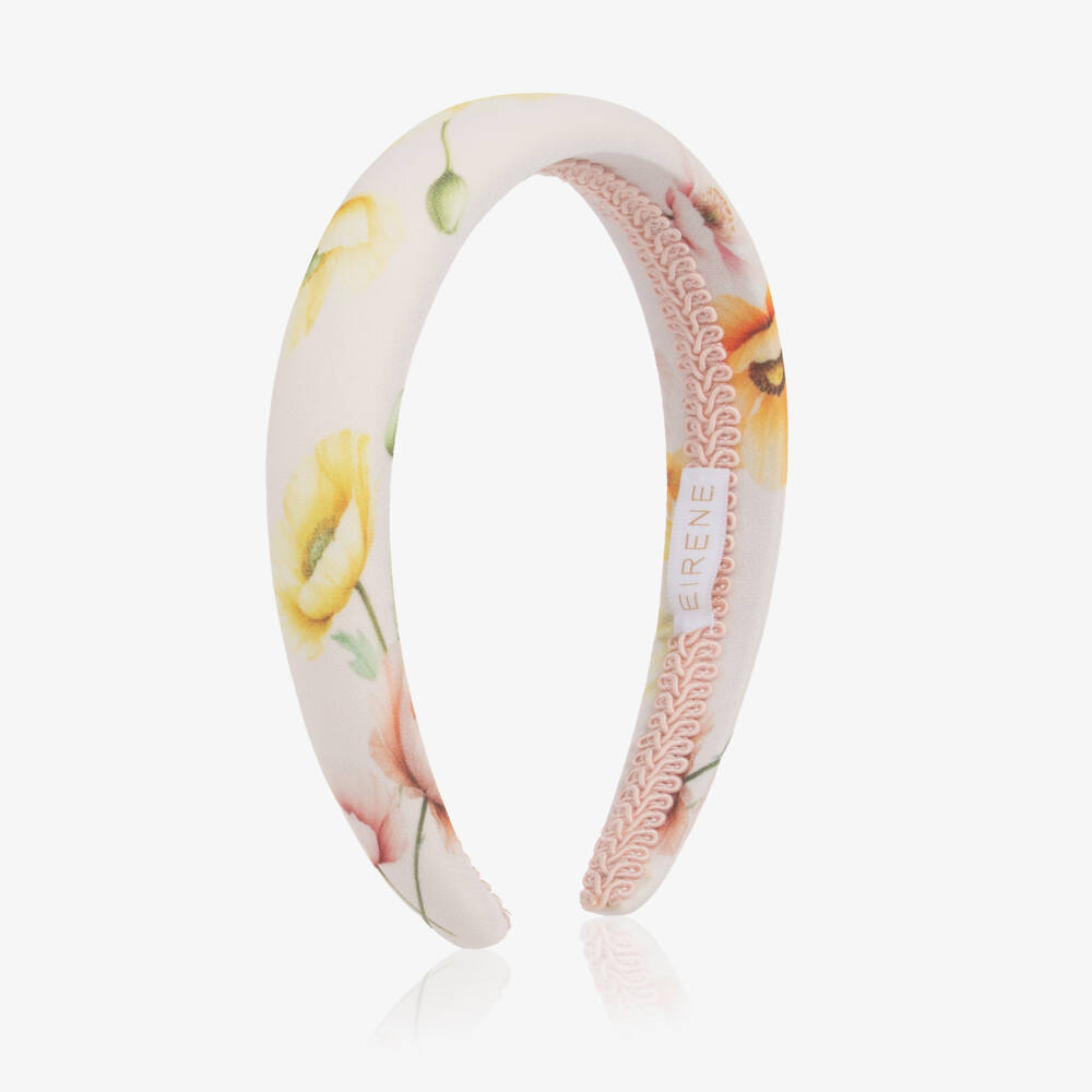 EIRENE-Girls Pale Pink Floral Crêpe Chiffon Hairband | Childrensalon Outlet