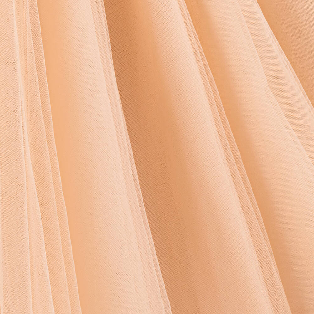 EIRENE-Girls Peach Sequinned Tulle Gown | Childrensalon Outlet