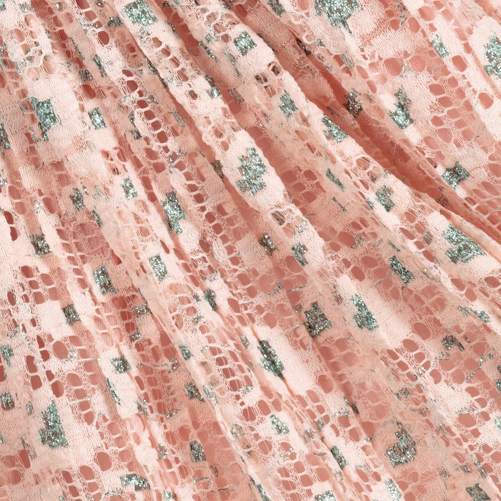 EIRENE-تنورة دانتيل لون زهري وأزرق متاليك | Childrensalon Outlet