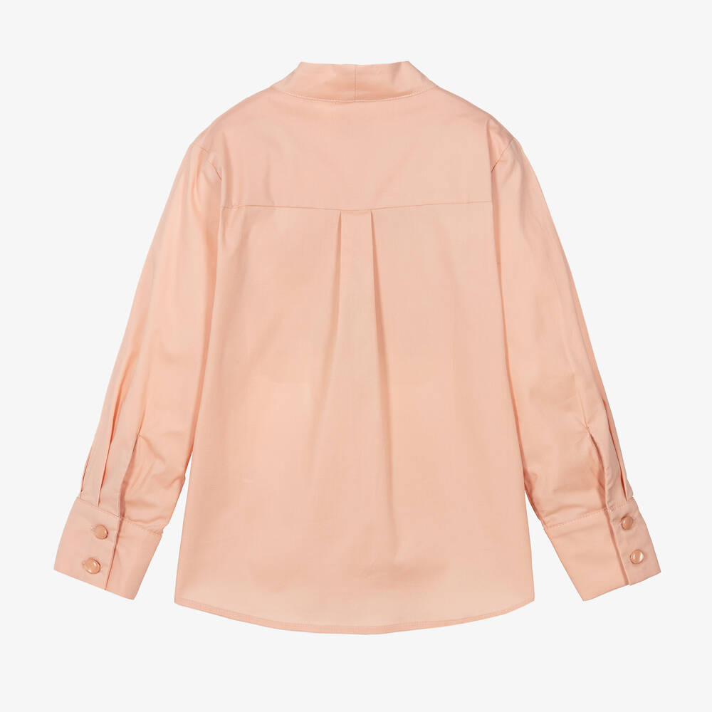 EIRENE-Розовая хлопковая блузка с бантом | Childrensalon Outlet