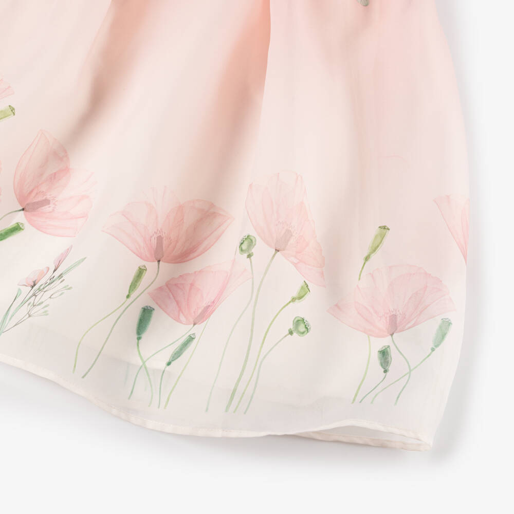 EIRENE-Girls Pink Cascading Chiffon Gown | Childrensalon Outlet