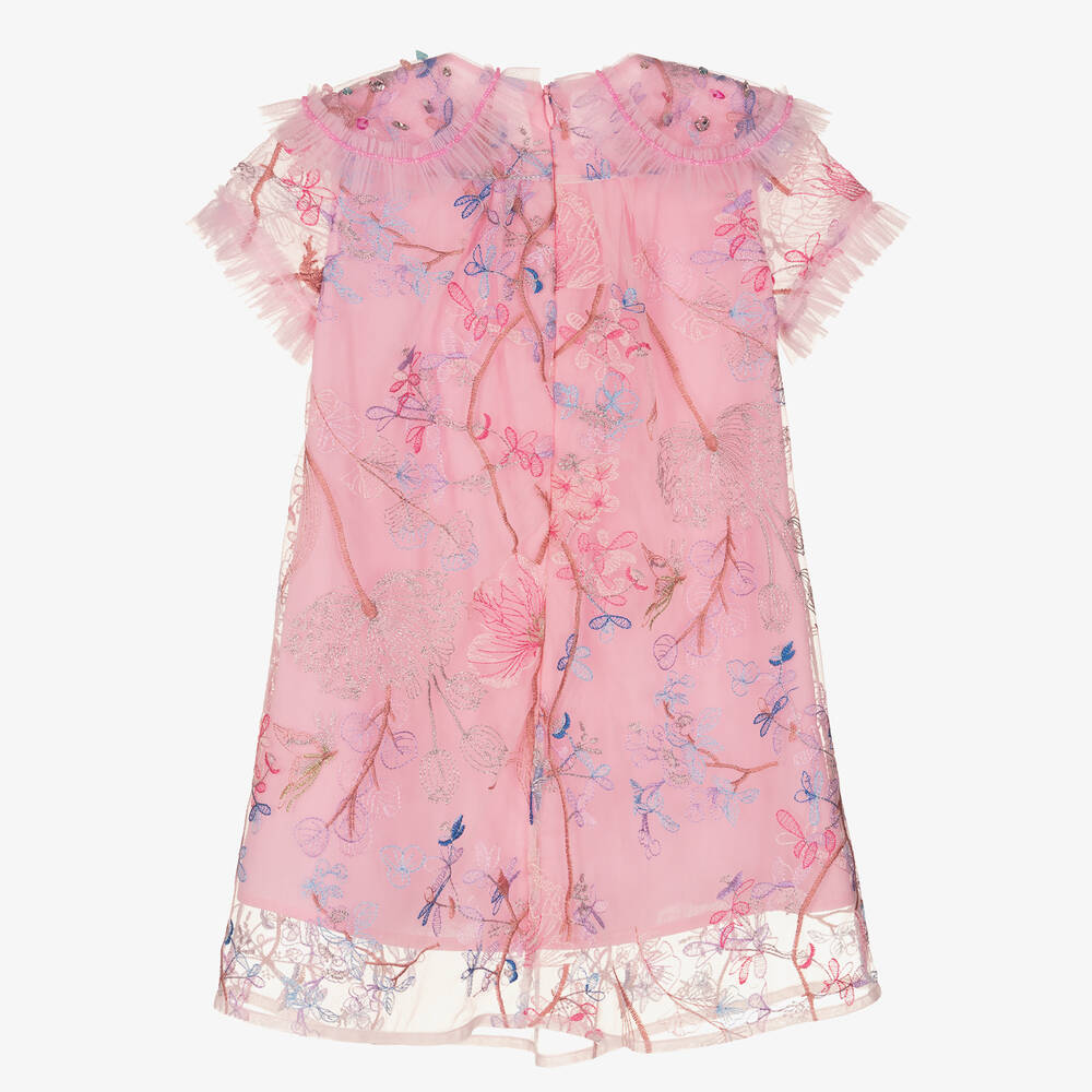 EIRENE-فستان تول مطرز لون زهري | Childrensalon Outlet