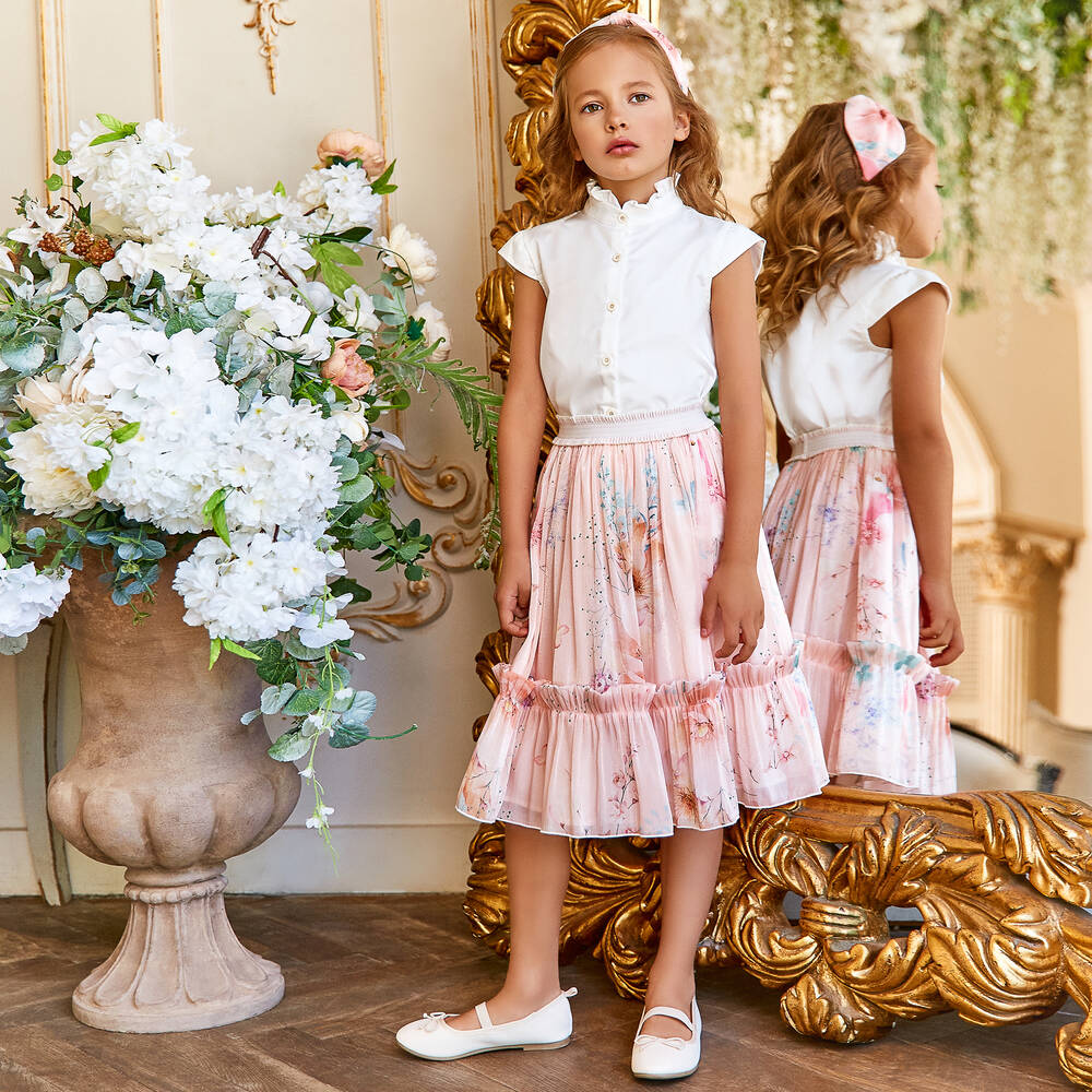 Girls chiffon skirt clearance