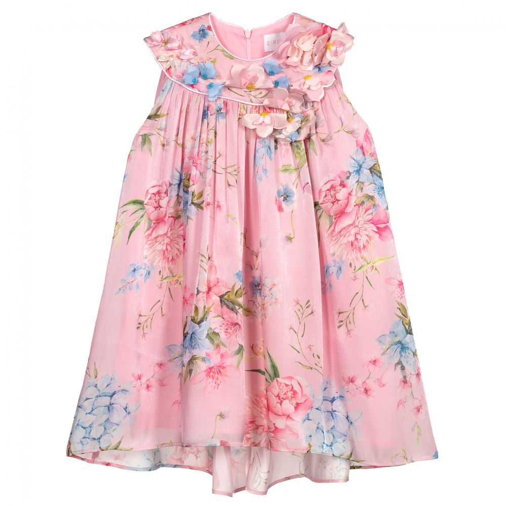 EIRENE - Girls Pink Floral Dress | Childrensalon