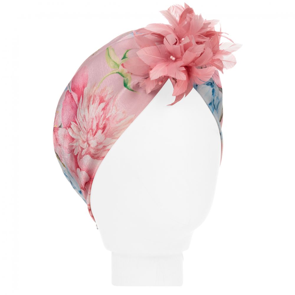 EIRENE - Rosa Turban mit Blumen-Print (M)  | Childrensalon