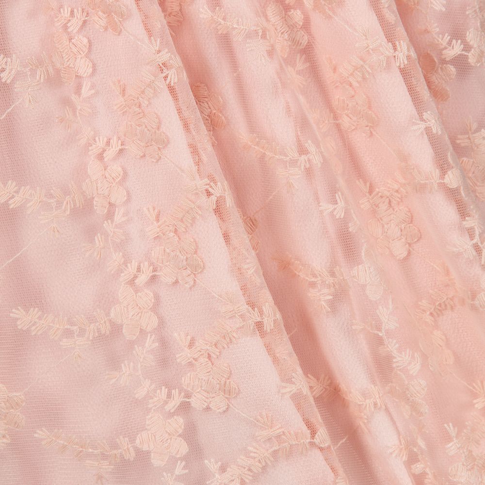 EIRENE-Girls Pink Lace Dress  | Childrensalon Outlet