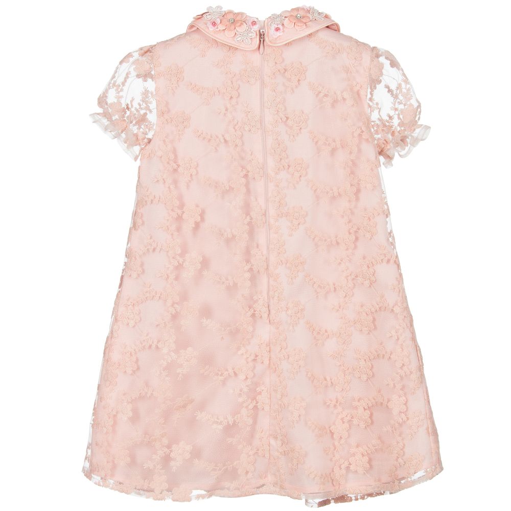 EIRENE - Girls Pink Lace Dress | Childrensalon Outlet