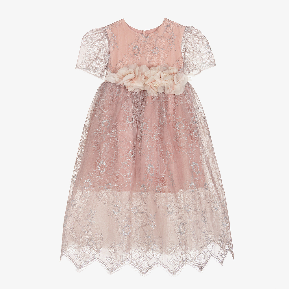 EIRENE-Розовое кружевное платье для девочек | Childrensalon Outlet