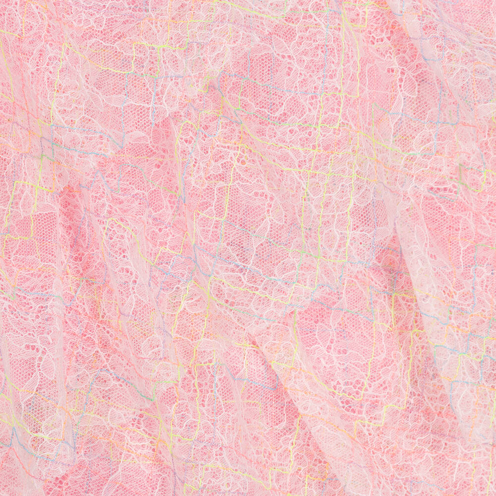 EIRENE-Girls Pink Layered Lace Dress | Childrensalon Outlet