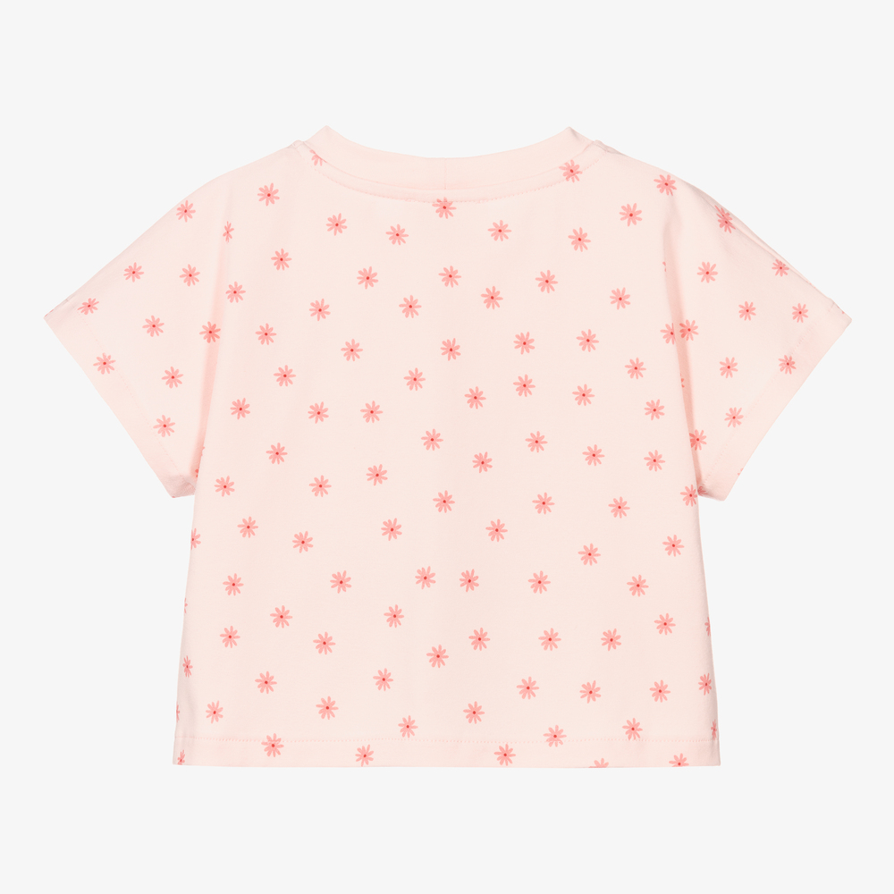 EIRENE - Girls Pink Parrot T-Shirt | Childrensalon Outlet