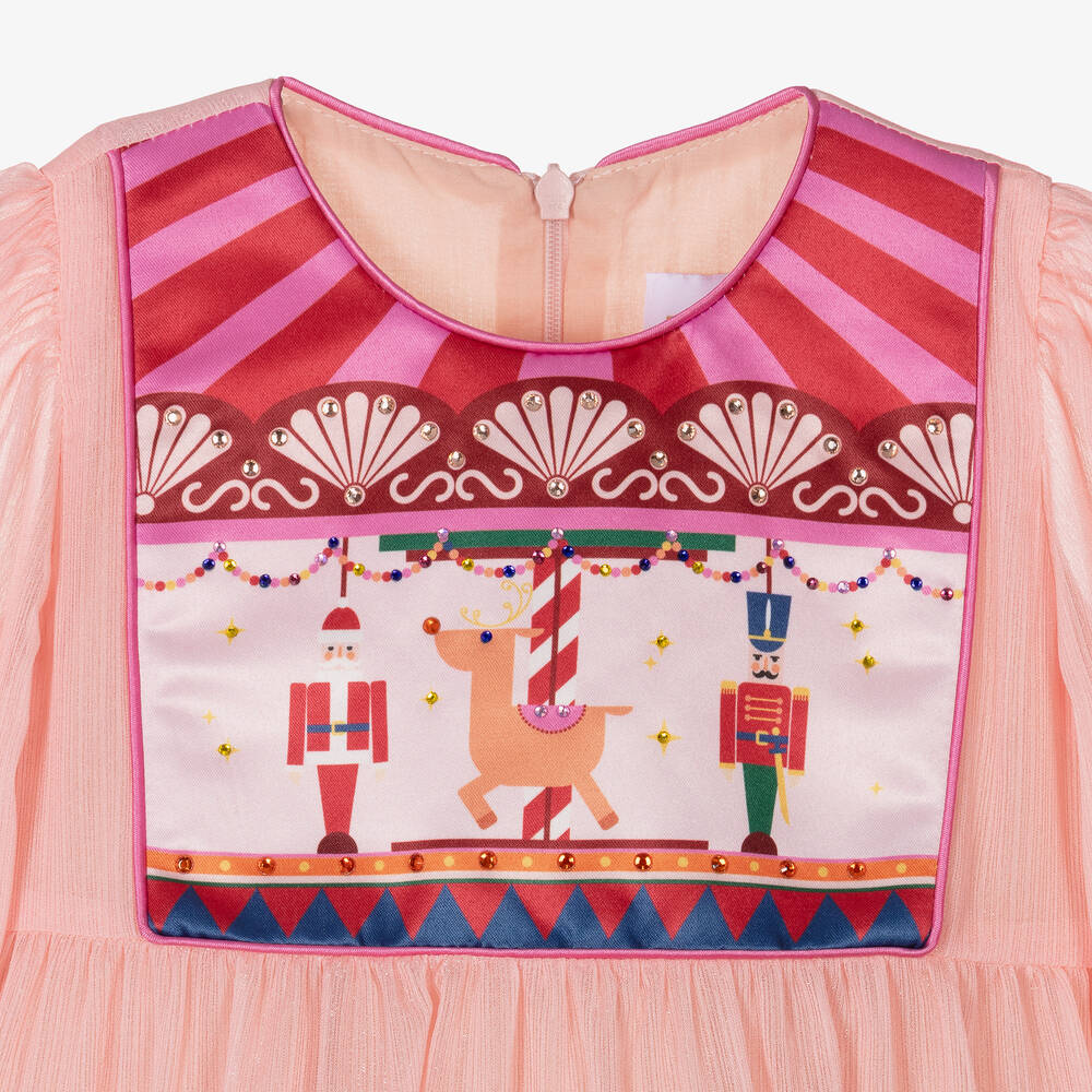 EIRENE-Розовое новогоднее платье с блестками | Childrensalon Outlet