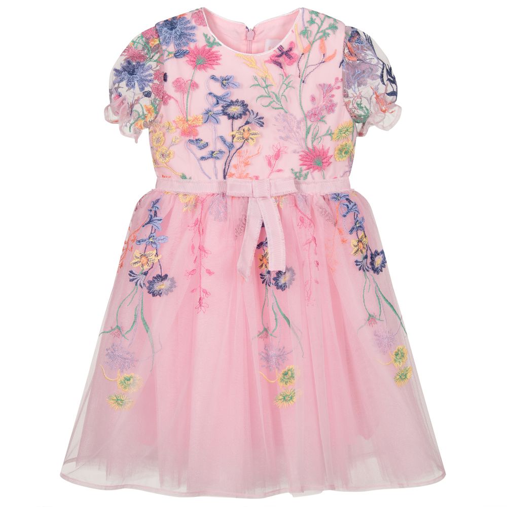 EIRENE - Rosafarbenes Tüllkleid für Mädchen | Childrensalon