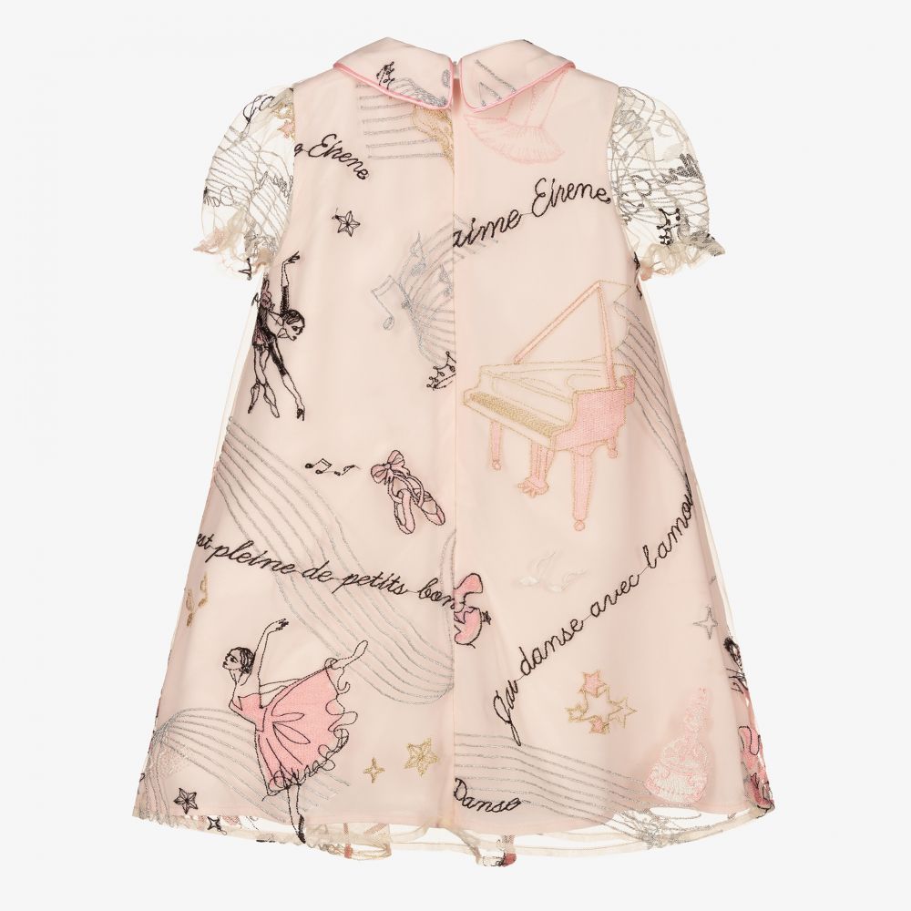 EIRENE-Girls Pink Tulle Dress | Childrensalon Outlet