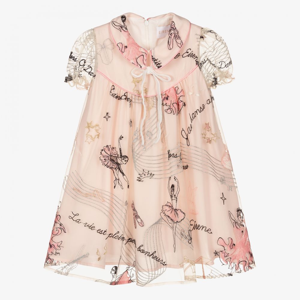 EIRENE-Girls Pink Tulle Dress | Childrensalon Outlet