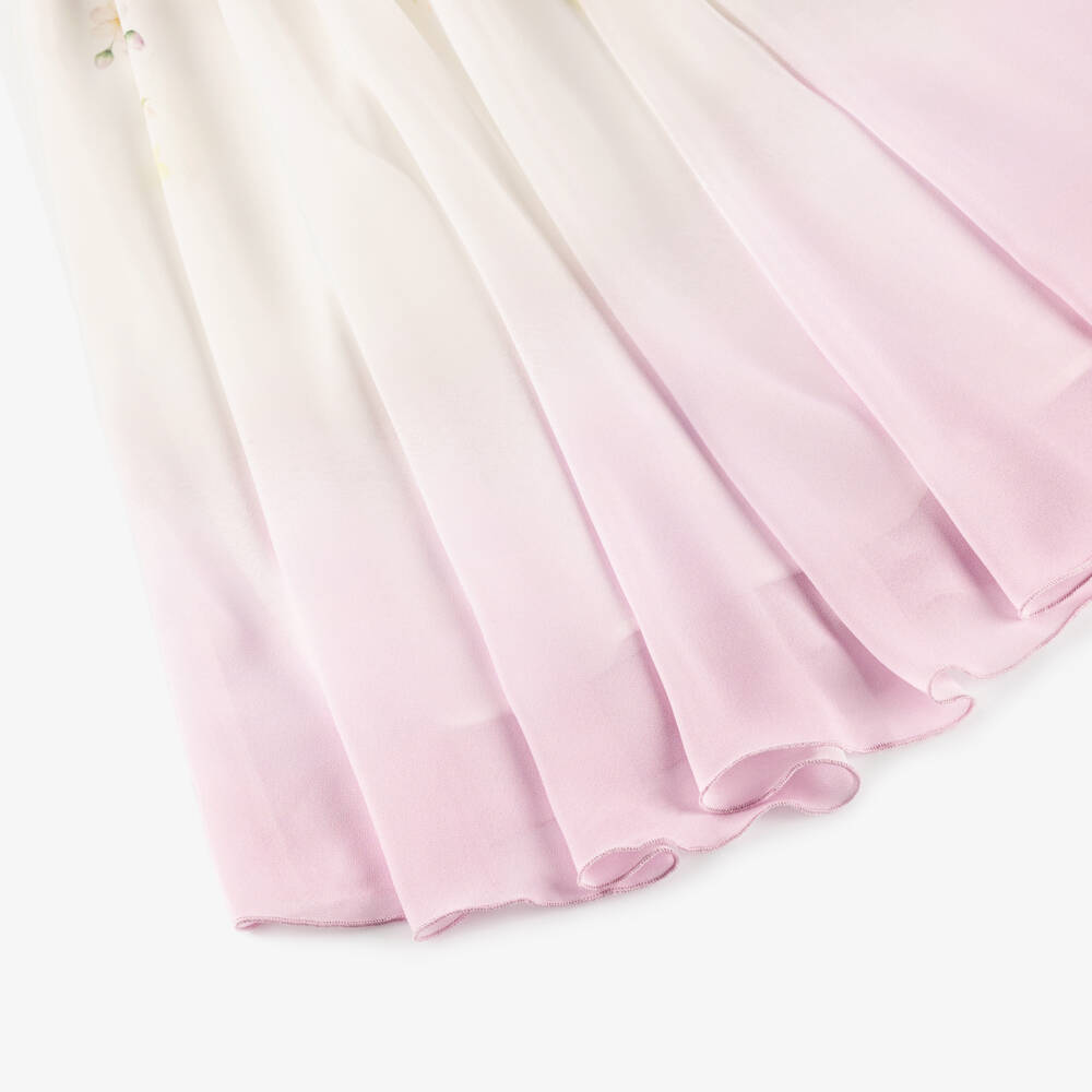 EIRENE-أناقة الفتيات باللون الوردي والأبيض مع فيونكة | Childrensalon Outlet