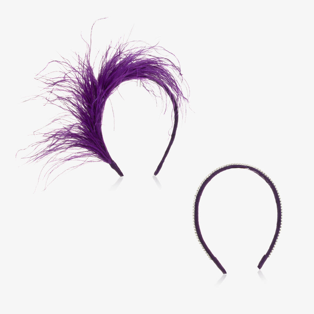 EIRENE - Girls Purple Hairbands (2 Pack) | Childrensalon
