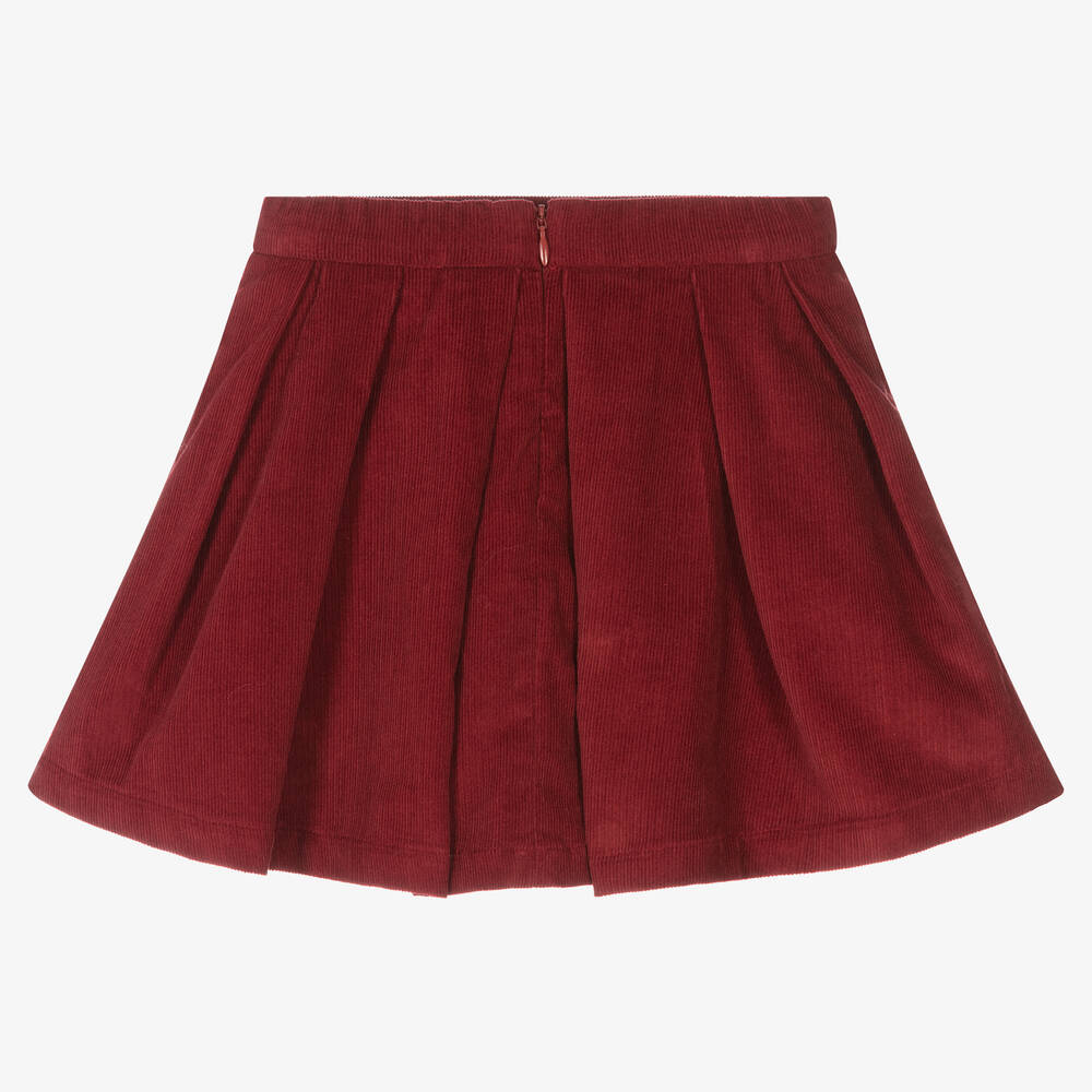 EIRENE-Girls Red Corduroy Skirt | Childrensalon Outlet