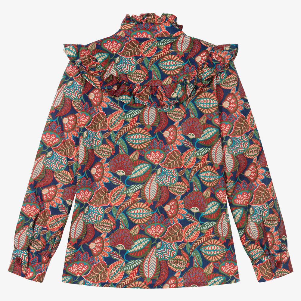 EIRENE-بلوز قطن لون أحمر برغندي للبنات | Childrensalon Outlet