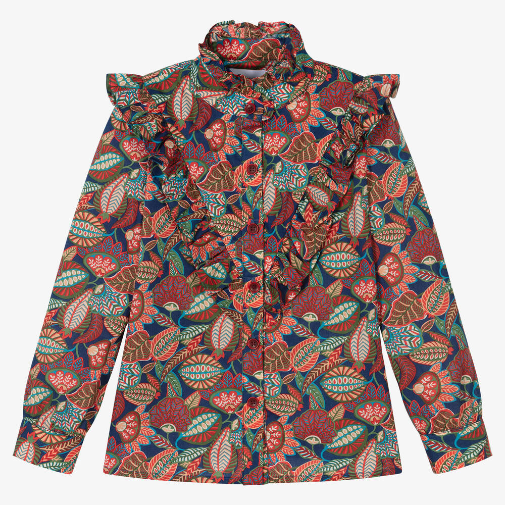 EIRENE - Girls Red Liberty Blouse | Childrensalon