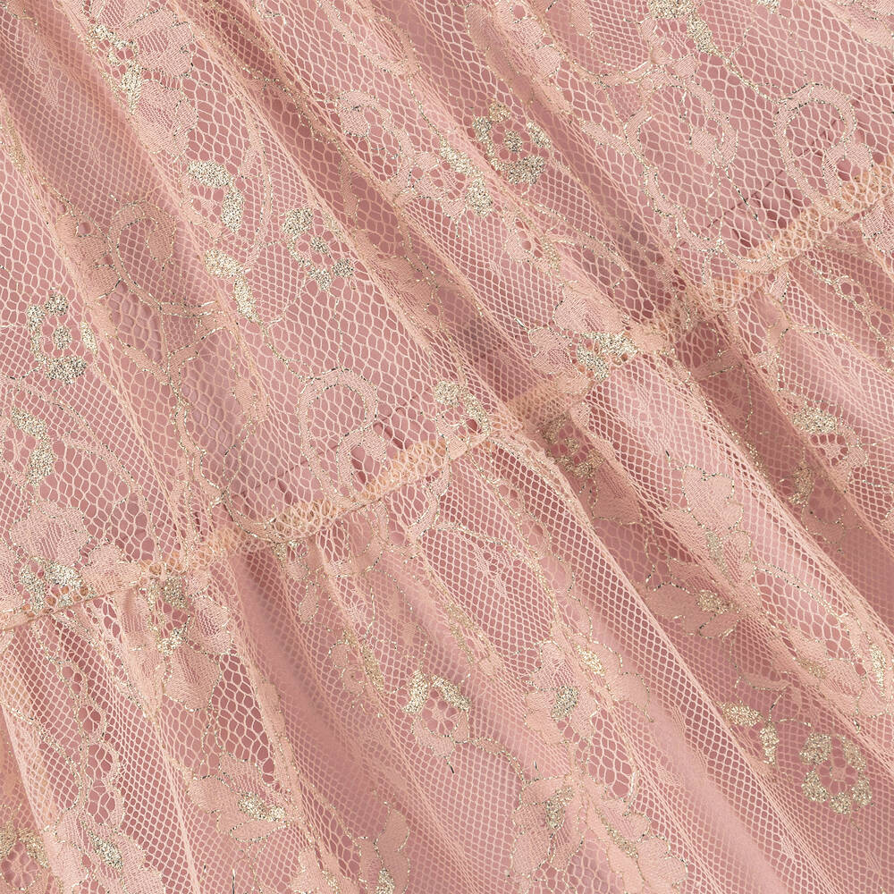 EIRENE-Girls Rose Pink Lace Dress | Childrensalon Outlet