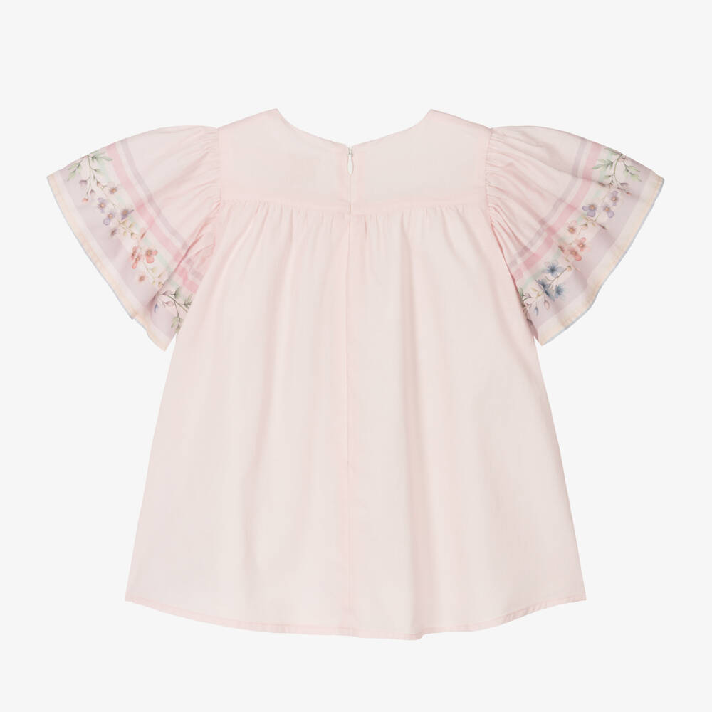 EIRENE-Girls Rosy Cotton Blooms Dress | Childrensalon Outlet