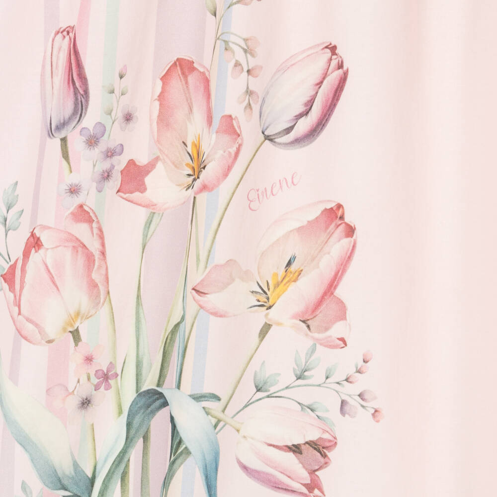 EIRENE-فستان وردي ناعم مزين بالزهور للبنات | Childrensalon Outlet