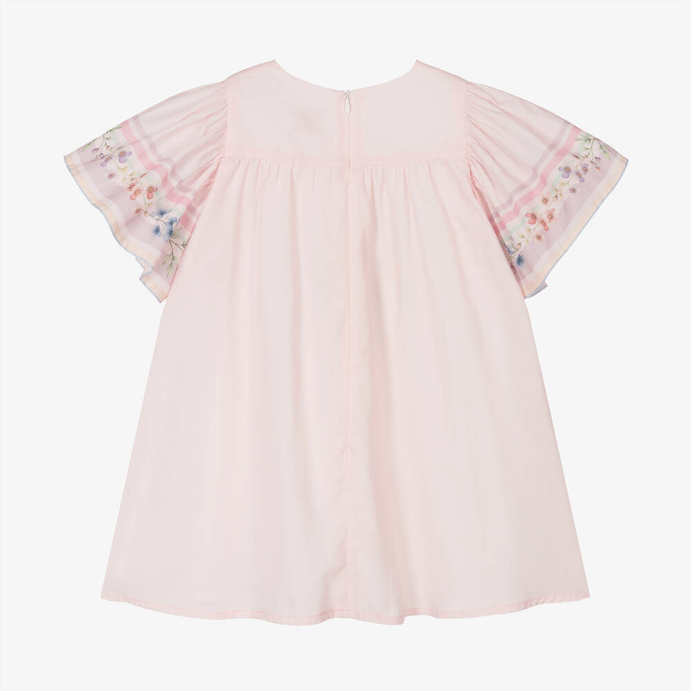 EIRENE-فستان وردي ناعم مزين بالزهور للبنات | Childrensalon Outlet