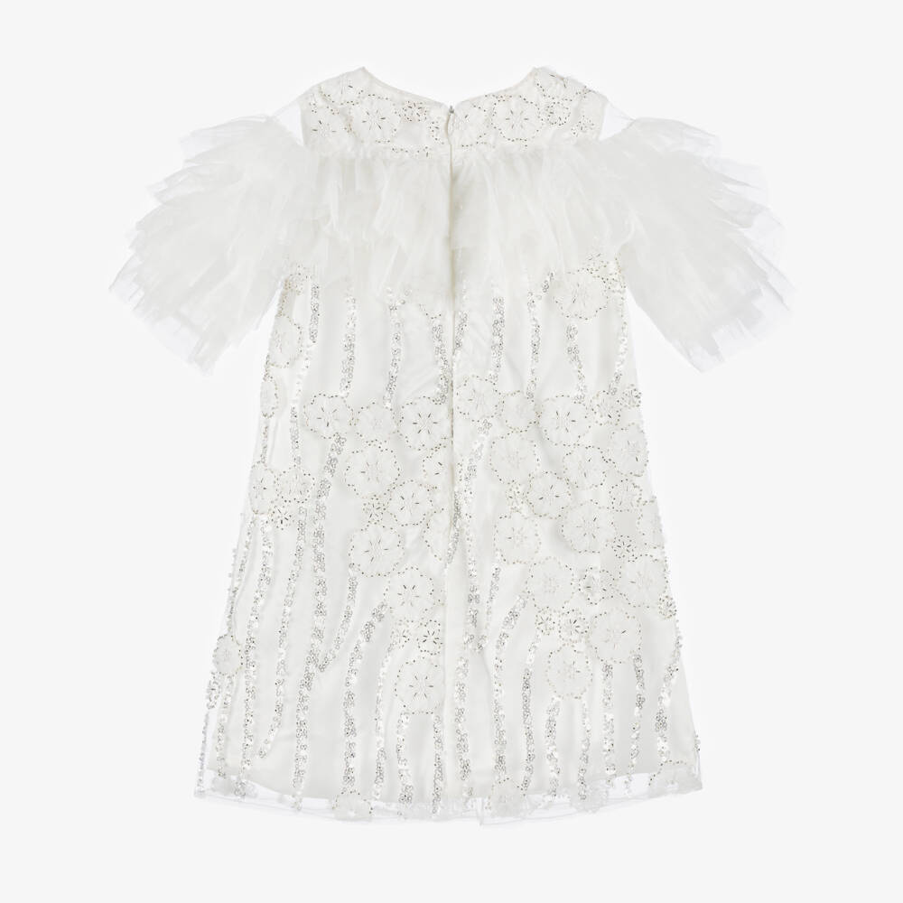EIRENE-Girls Sparkling Floral Tulle Gown | Childrensalon Outlet