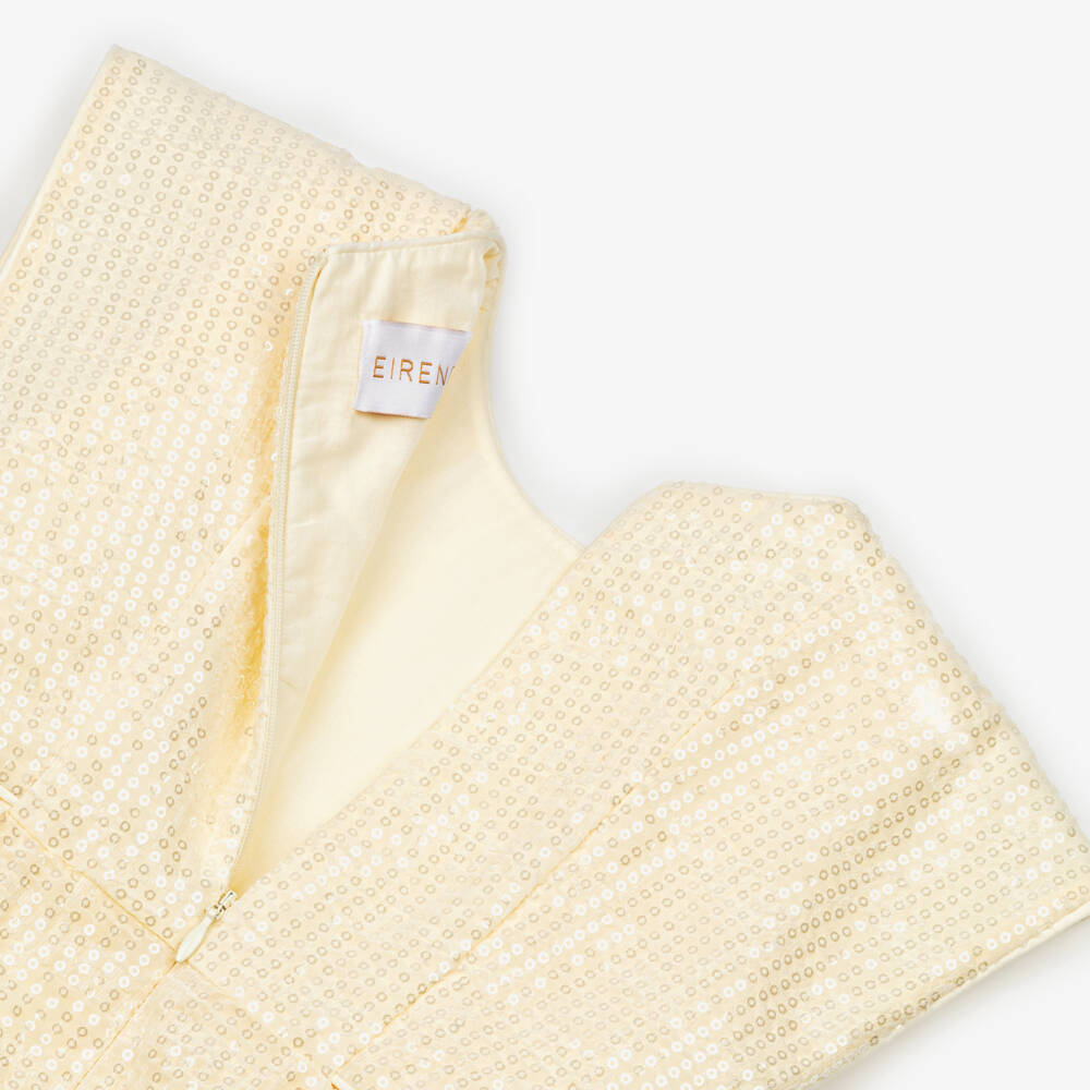 EIRENE-Girls Sparkling Ivory Occasion Dress | Childrensalon Outlet