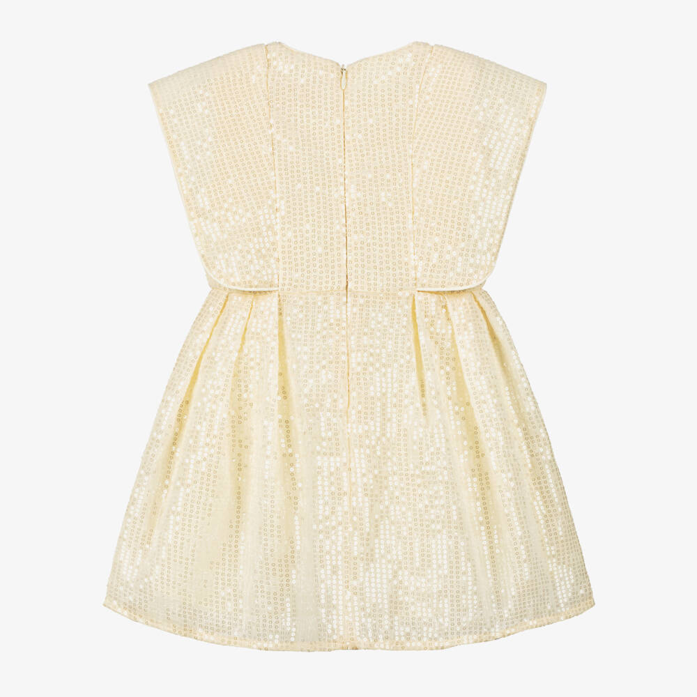 EIRENE-Girls Sparkling Ivory Occasion Dress | Childrensalon Outlet