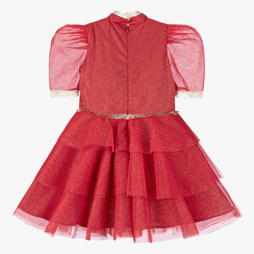 EIRENE-Girls Sparkling Tulle Bow Dress | Childrensalon Outlet
