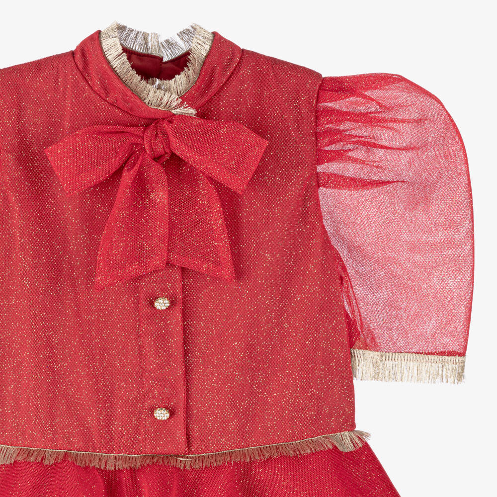 EIRENE-Girls Sparkling Tulle Bow Dress | Childrensalon Outlet