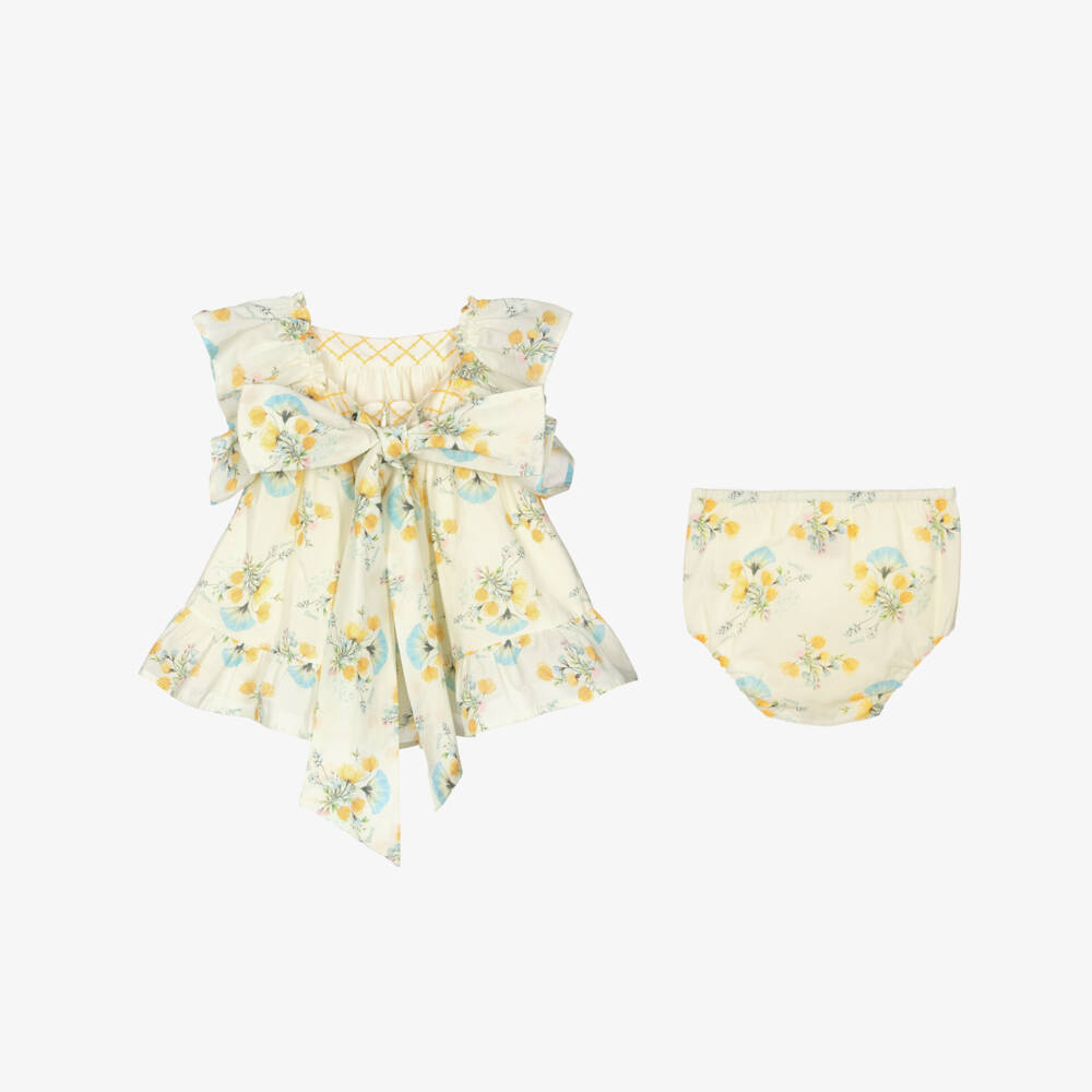 EIRENE-Girls Sunshine Cotton Floral Frock | Childrensalon Outlet