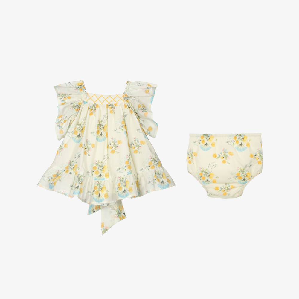 EIRENE-Girls Sunshine Cotton Floral Frock | Childrensalon Outlet