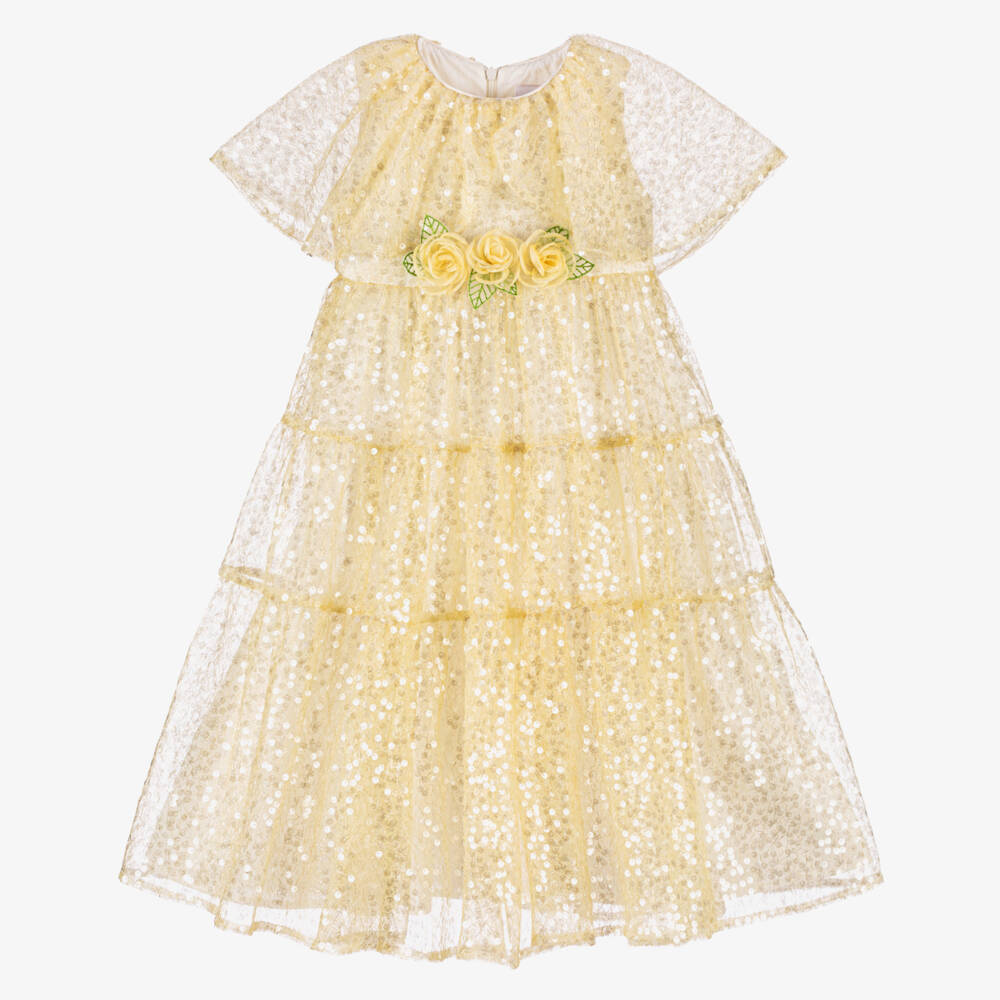 EIRENE-Платье из тюля с пайетками для девочек "Солнечное сияние" | Childrensalon Outlet