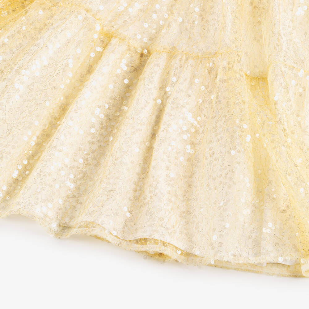 EIRENE-فستان تول لامع للبنات بلون الشمس | Childrensalon Outlet