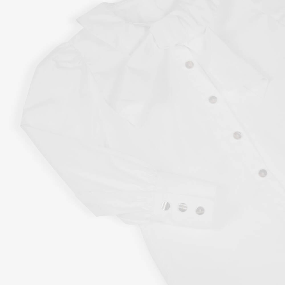 EIRENE-بلوزة أنيقة بيضاء للبنات مع حزام | Childrensalon Outlet