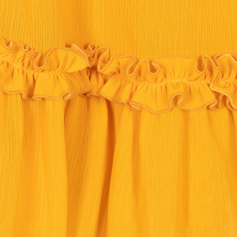 EIRENE-فستان كريب شيفون لون أصفر موتارد | Childrensalon Outlet