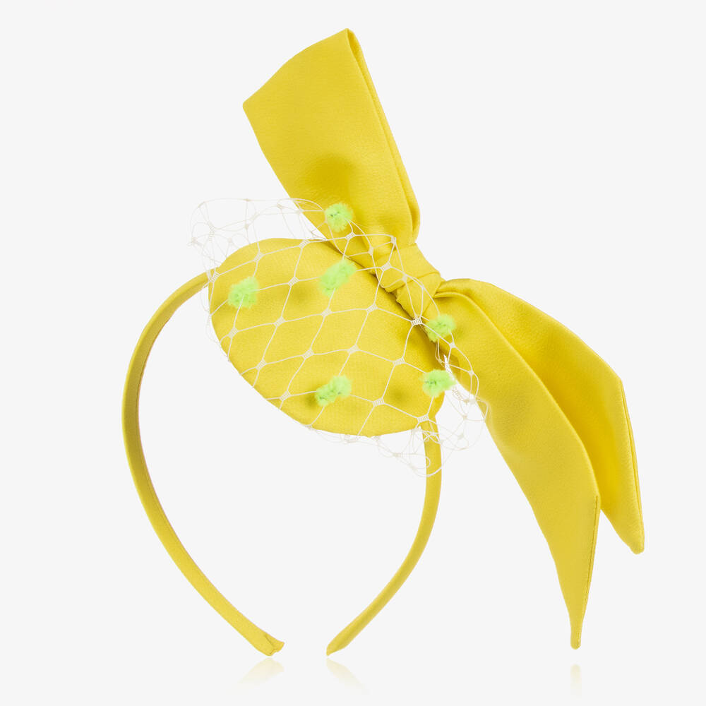 EIRENE-Girls Yellow Crêpe Hairband | Childrensalon Outlet
