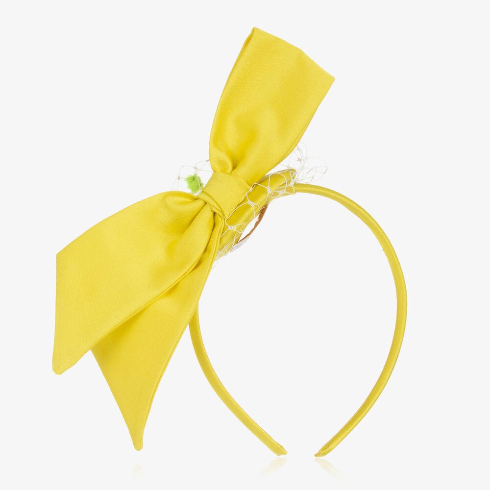 EIRENE-Girls Yellow Crêpe Hairband | Childrensalon Outlet