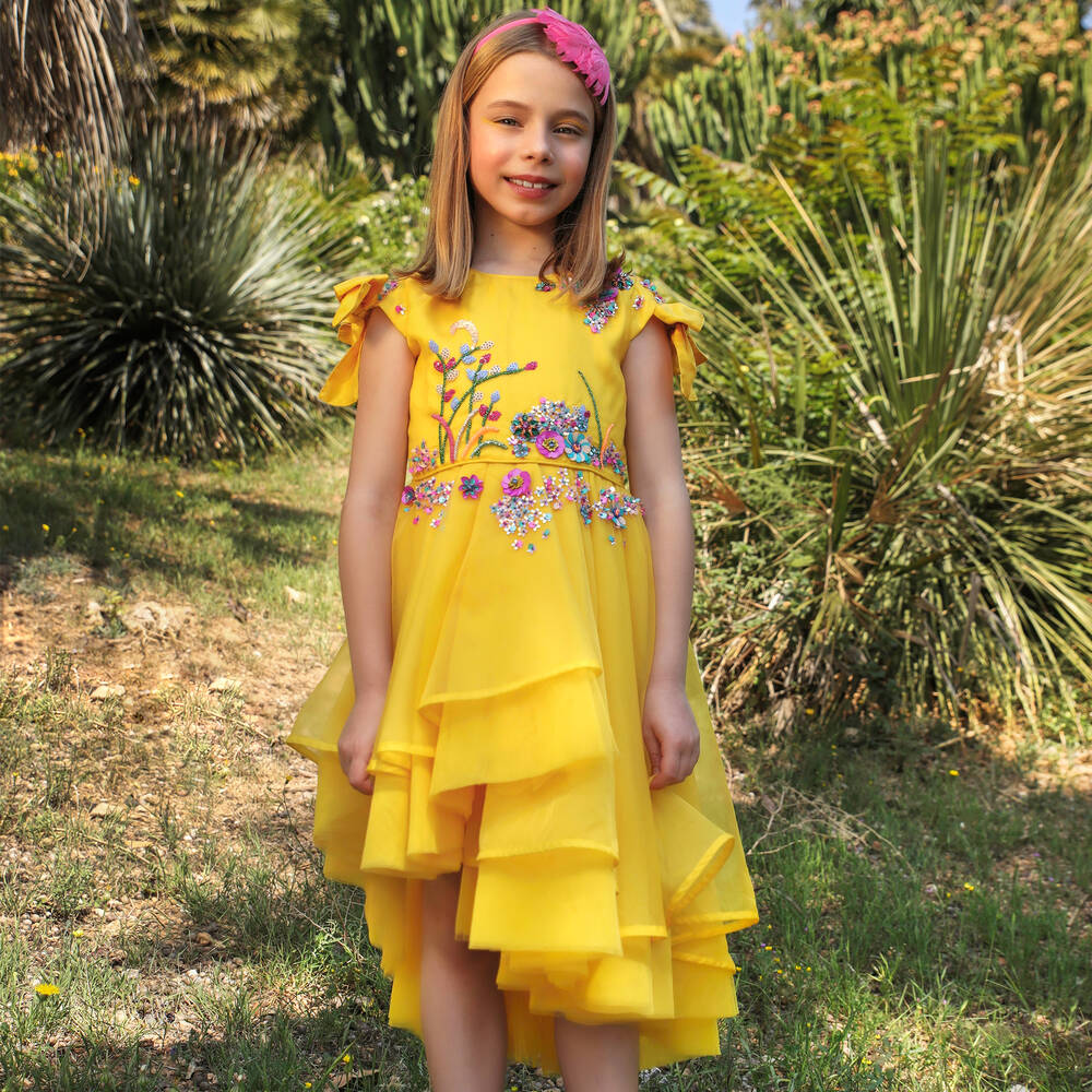 Girls yellow sundress sales