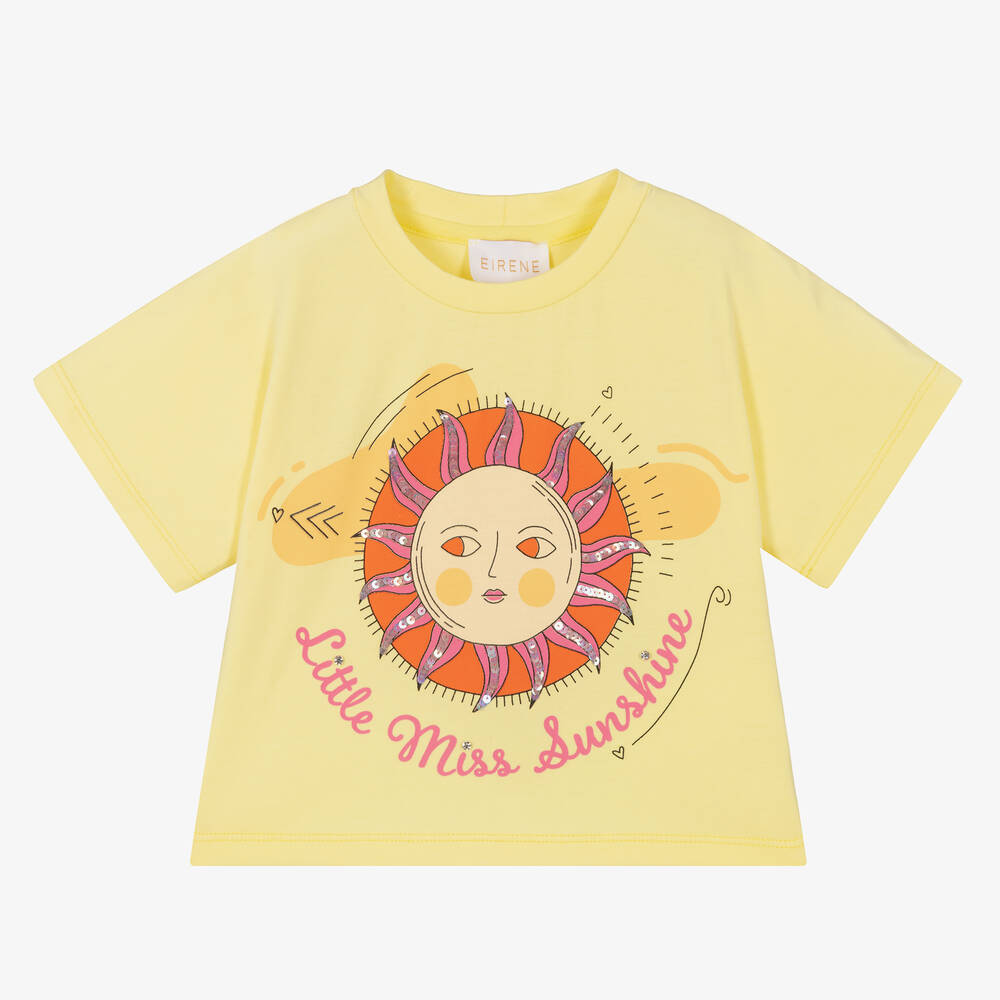 EIRENE - Желтая футболка с солнцем | Childrensalon
