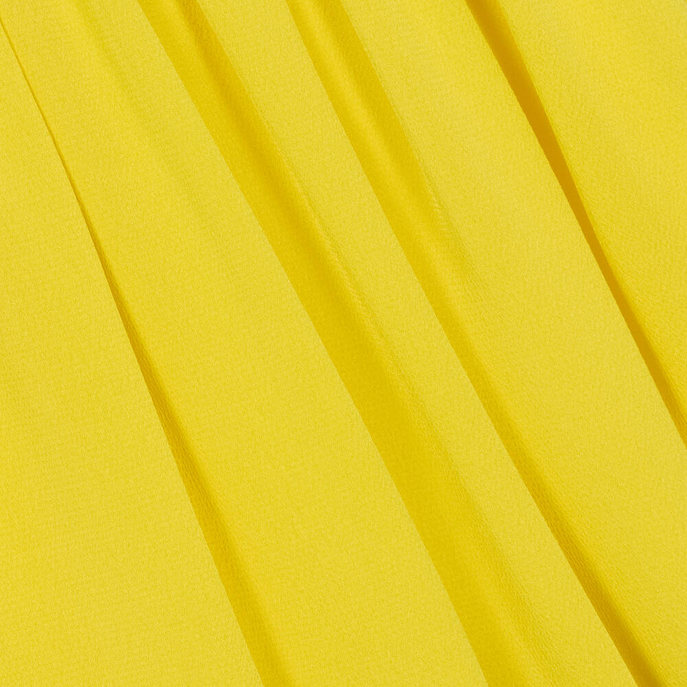 EIRENE-Girls Yellow Tiered Satin Dress | Childrensalon Outlet