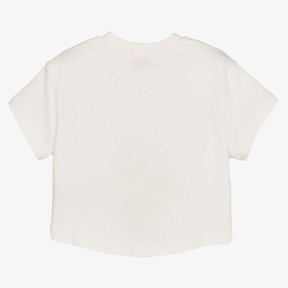 EIRENE-تيشيرت قطن جيرسي لون عاجي للبنات | Childrensalon Outlet
