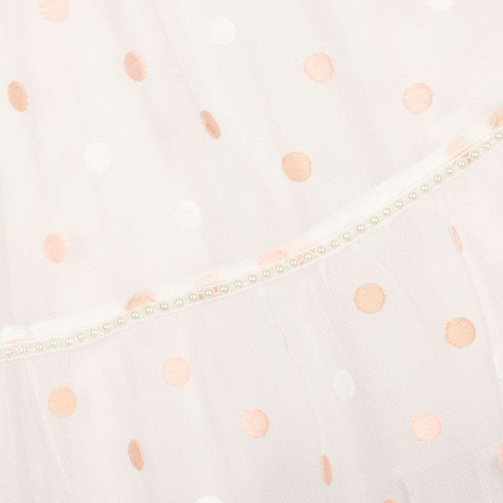 EIRENE-Long White & Pink Tulle Skirt | Childrensalon Outlet