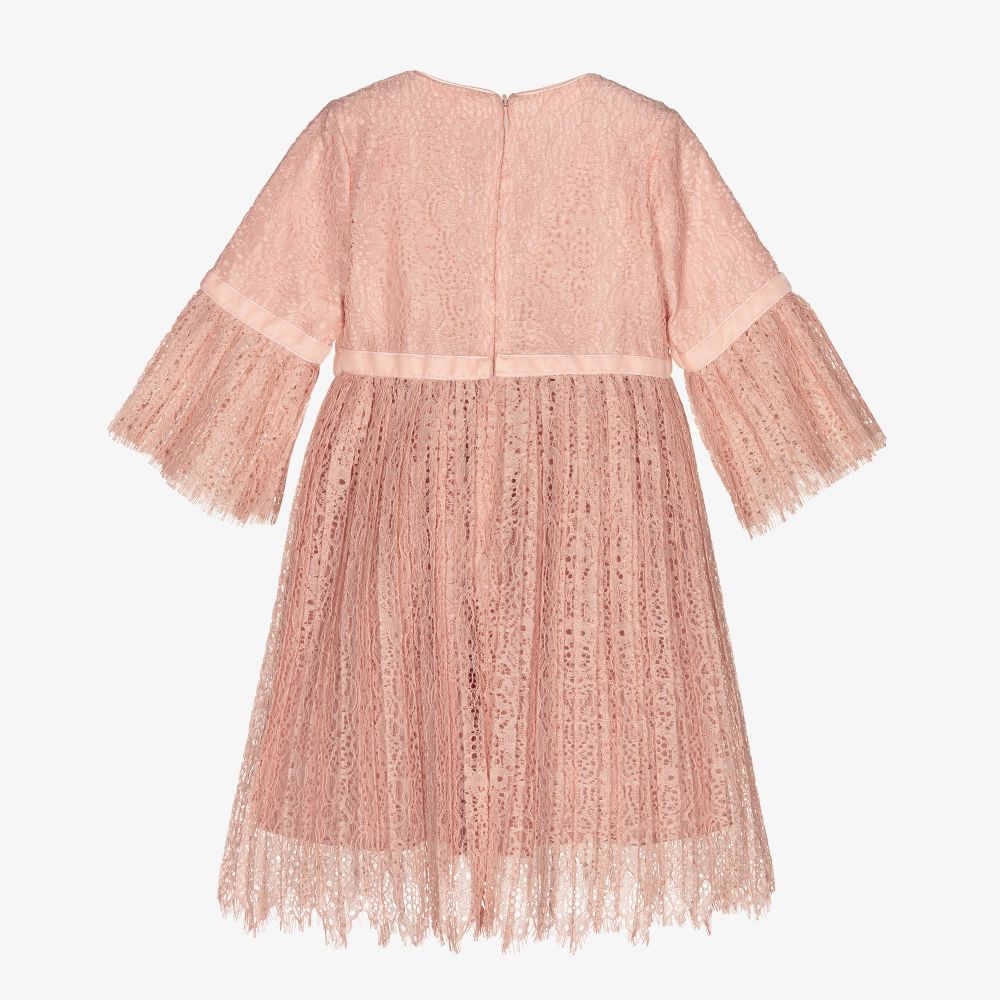 EIRENE-Розовое кружевное платье с бусинами | Childrensalon Outlet