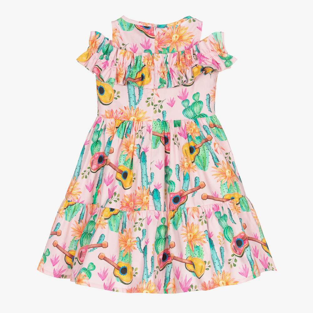 EIRENE-Pink Cactus & Guitar Dress | Childrensalon Outlet