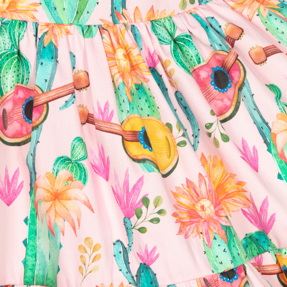 EIRENE-Pink Cactus & Guitar Dress | Childrensalon Outlet