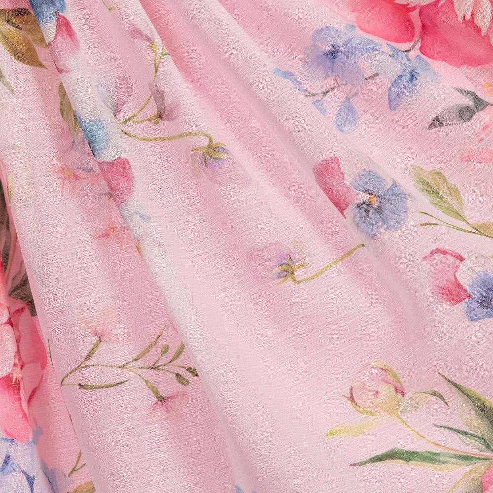 EIRENE-Pink Floral Chiffon Skirt | Childrensalon Outlet