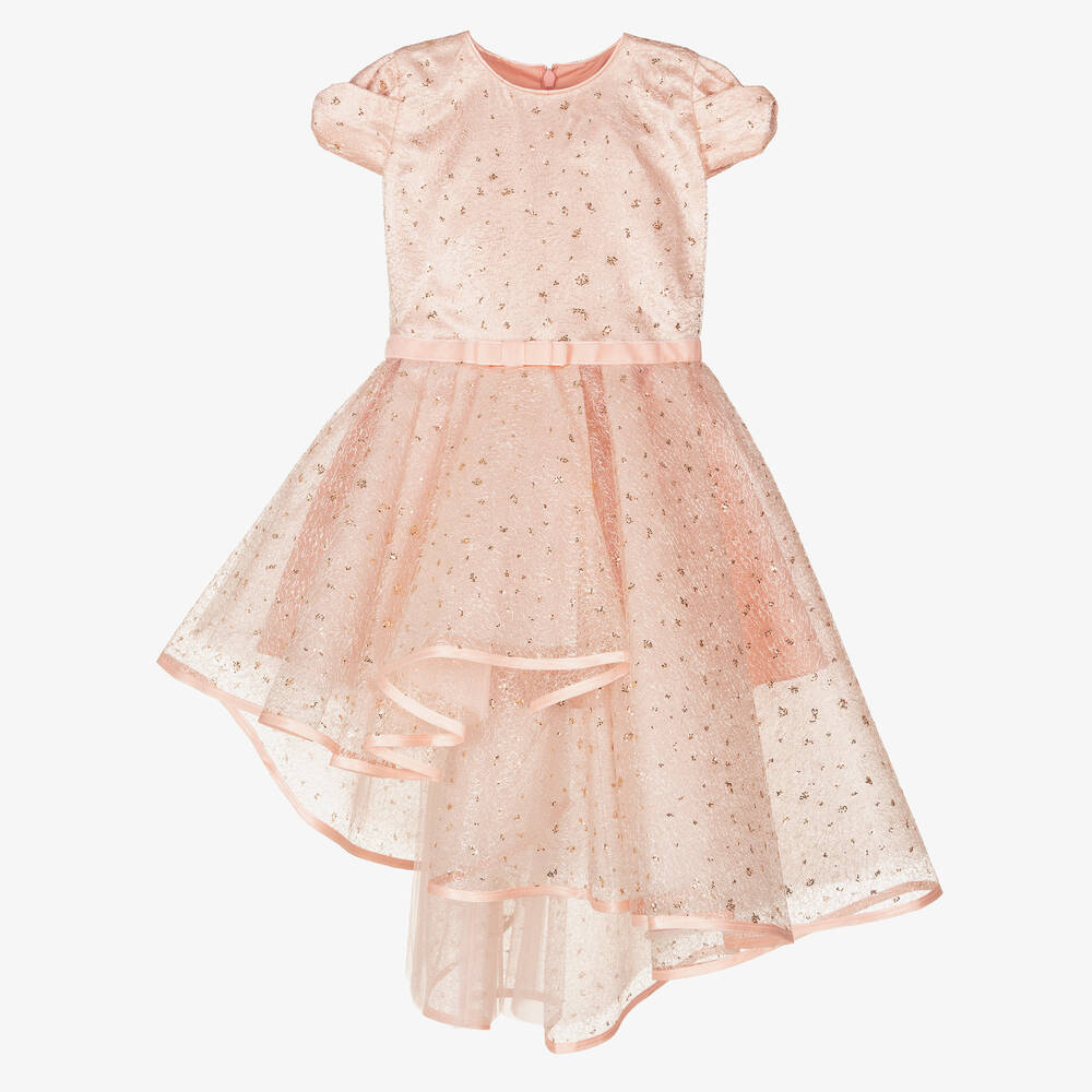 EIRENE - Robe rose à paillettes dorées  | Childrensalon